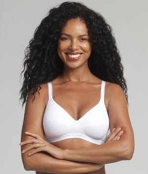 Reggiseno senza ferretto bianco Criss Cross Microfibra