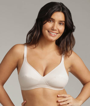 Reggiseno senza ferretto beige Basic Micro Support