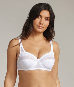 Reggiseno modellante bianco Criss Cross Microfibra