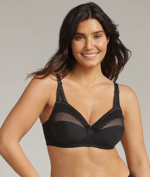 Reggiseno modellante nero Criss Cross Classico Microfibra