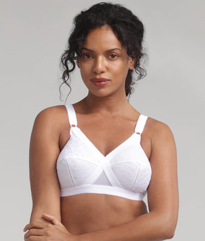 Reggiseno senza ferretto bianco Criss Cross 556