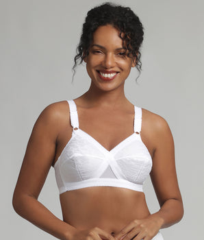 Reggiseno senza ferretto bianco Criss Cross 556