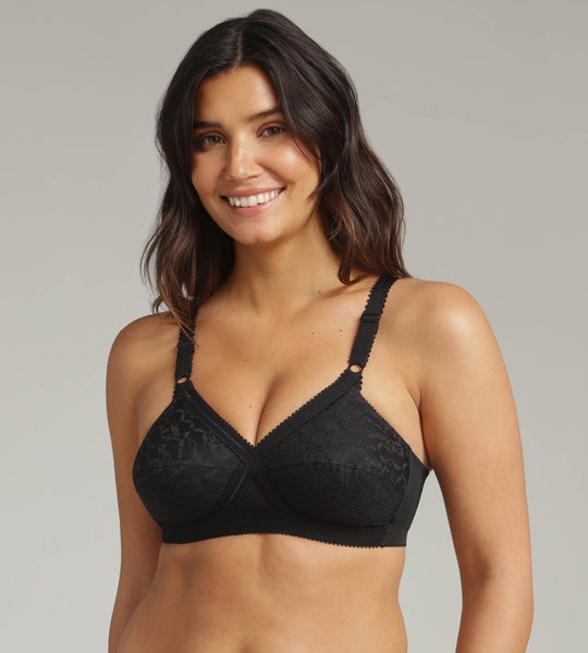 Reggiseno senza ferretto nero Criss Cross 556 Playtex