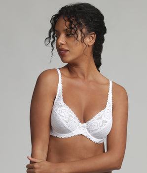 Reggiseno balconcino con ferretto bianco Essential Elegance