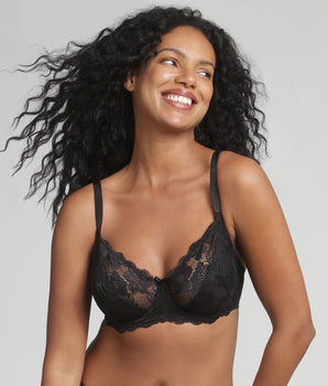 Reggiseno balconcino con ferretto nero Essential Elegance