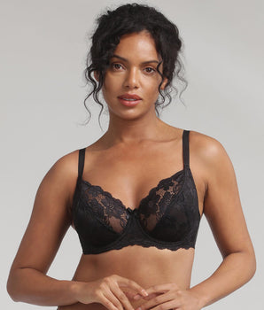 Reggiseno balconcino con ferretto nero Essential Elegance