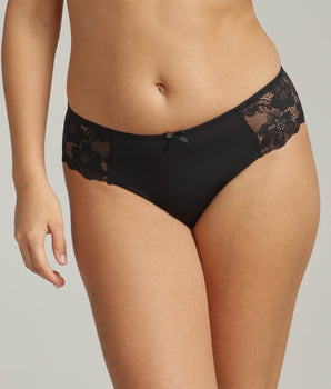 Slip mini in pizzo nero Essential Elegance