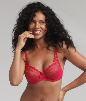 Reggiseno con ferretto fucsia Essential Elegance Embroidery