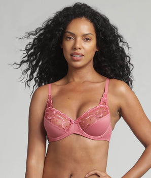 Reggiseno con ferretto rosa antico Essential Elegance Embroidery