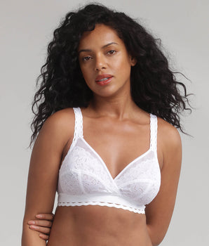 Reggiseno senza ferretto bianco Criss Cross Femminile Riciclato