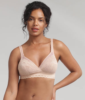 Reggiseno senza ferretto beige Criss Cross Femminile Riciclato