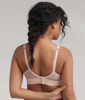 Reggiseno senza ferretto beige Criss Cross Femminile Riciclato