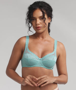 Reggiseno con ferretto blu Criss Cross Femminile Riciclato