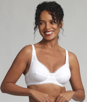 Reggiseno con ferretto bianco Criss Cross Cotone Riciclato