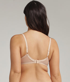 Reggiseno con ferretto beige Flowery Lace Riciclato