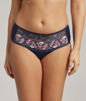 Slip blu floreale Flowery Lace Riciclato