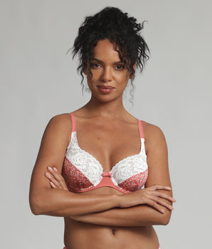 Reggiseno con ferretto stampa rosa Flowery Lace Micro Riciclato