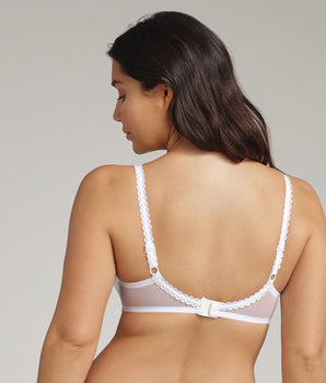 Reggiseno spacer con ferretto bianco Flowery Lace Riciclato