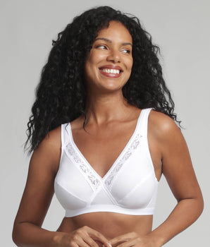 Pacco da 2 reggiseni senza ferretto bianco Criss Cross Cotone