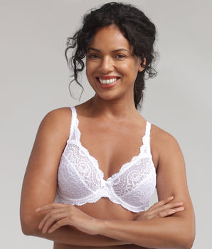 Reggiseno con ferretto bianco Flowery Lace