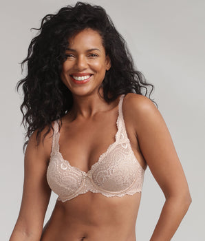 Reggiseno con ferretto beige Flowery Lace