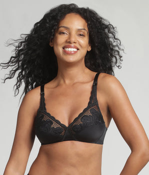 Reggiseno senza ferretto nero Criss Cross Modern Tricot