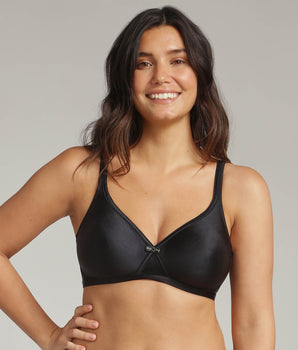 Reggiseno senza ferretto nero Satiny Micro Support