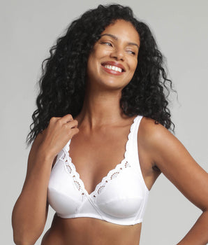 Reggiseno senza ferretto bianco Cotton Support