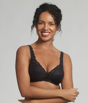 Reggiseno senza ferretto nero Cotton Support