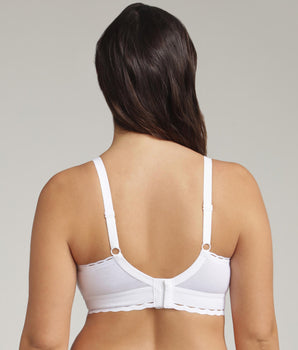 Reggiseno senza ferretto bianco Criss Cross Cotone Riciclato