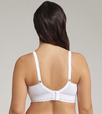 Reggiseno senza ferretto bianco Criss Cross Cotone Riciclato, , PLAYTEX